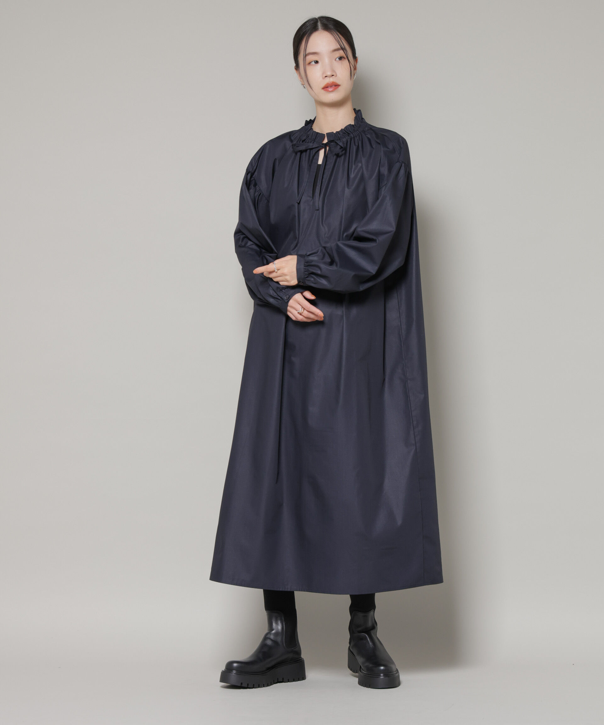 nano･universe「キルティングベスト&times;ギャザーワンピース アンサンブルセット」|ワンピース|