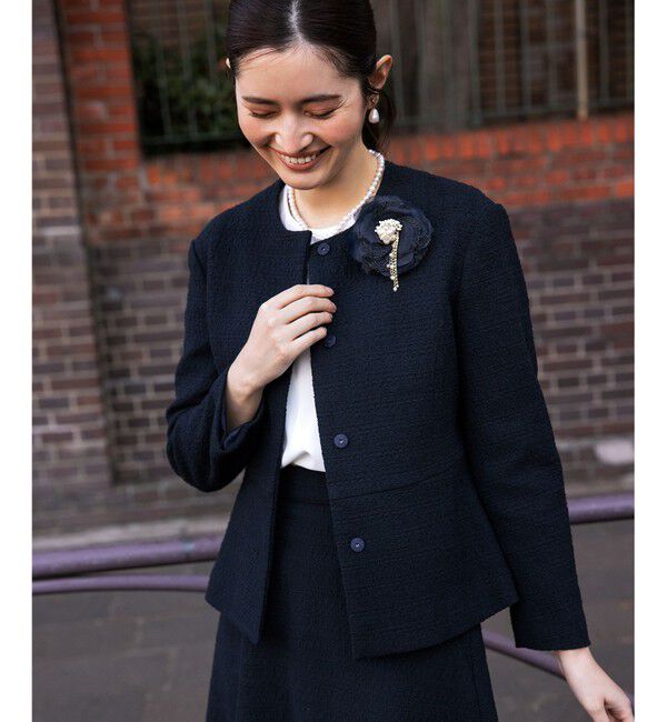 組曲「【KUMIKYOKU NAVY・セットアップ着用可】ブークレツイード ワンピース」|ワンピース|