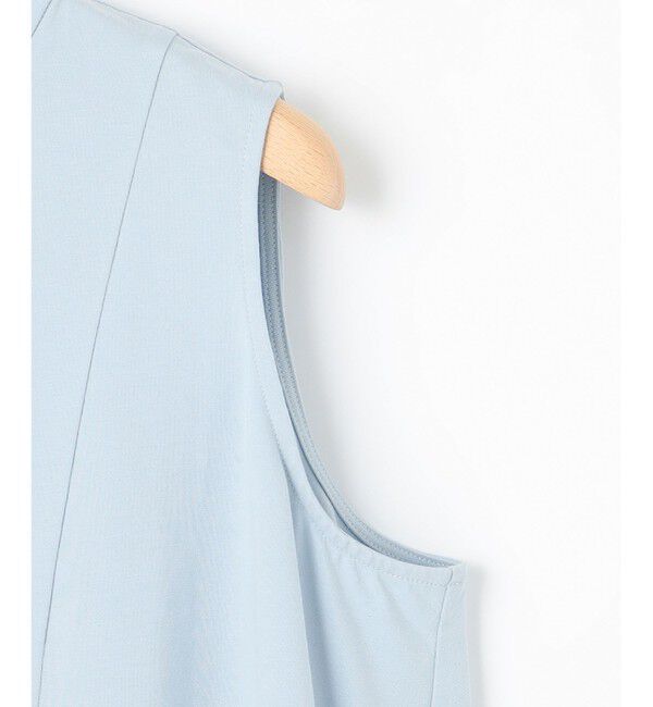 組曲「【洗える】ブラウスライクジャージーノースリーブ カットソー」|Tシャツ・カットソー|