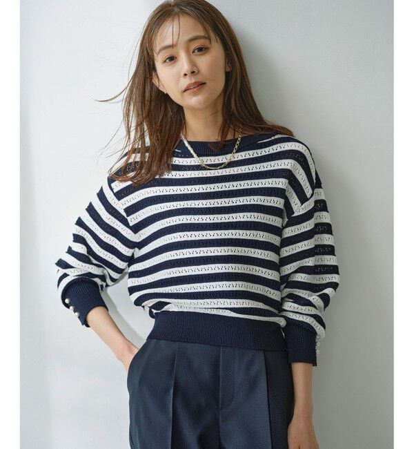 組曲「編地切替ドルマンプルオーバー ニット」|ニット・セーター|ﾈｲﾋﾞｰ&times;ｵ