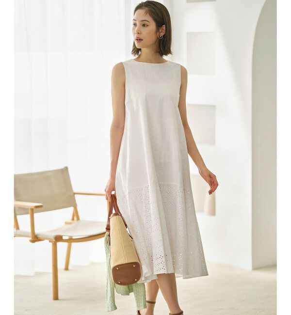 組曲「【WEB限定】エンブロイダリーレース ノースリーブワンピース」|ワンピース|