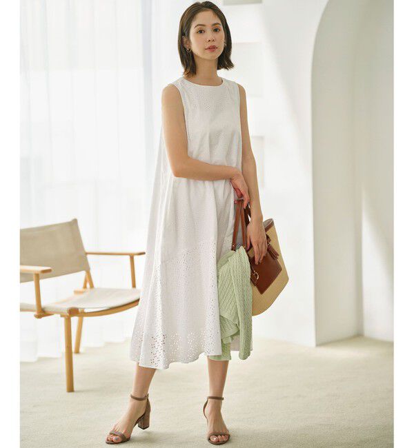 組曲「【WEB限定】エンブロイダリーレース ノースリーブワンピース」|ワンピース|