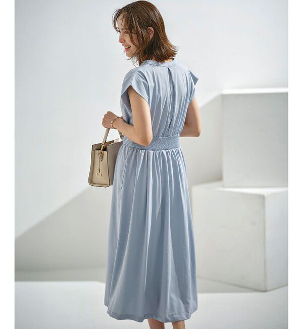 組曲「【洗える・WEB限定】プレーティング天竺 ドレープワンピース」|ワンピース|