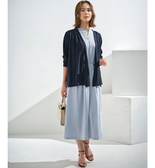 組曲「【洗える・WEB限定】プレーティング天竺 ドレープワンピース」|ワンピース|