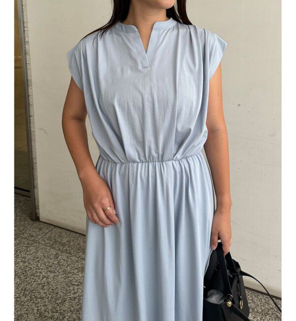 組曲「【洗える・WEB限定】プレーティング天竺 ドレープワンピース」|ワンピース|