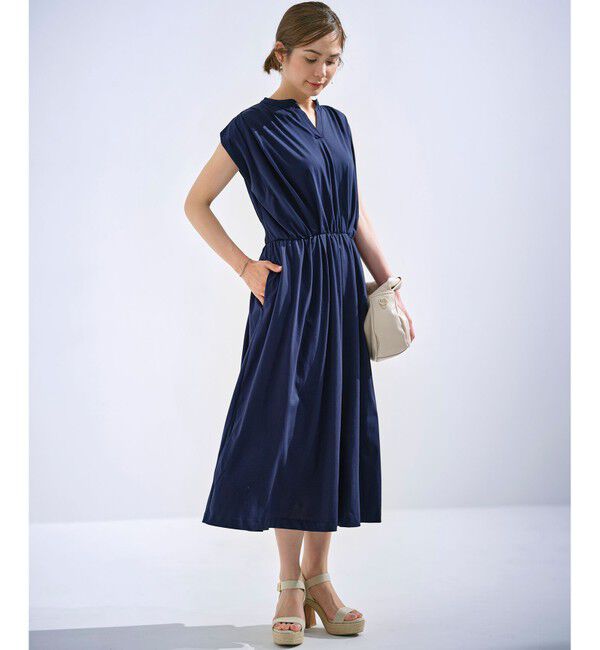 組曲「【洗える・WEB限定】プレーティング天竺 ドレープワンピース」|ワンピース|