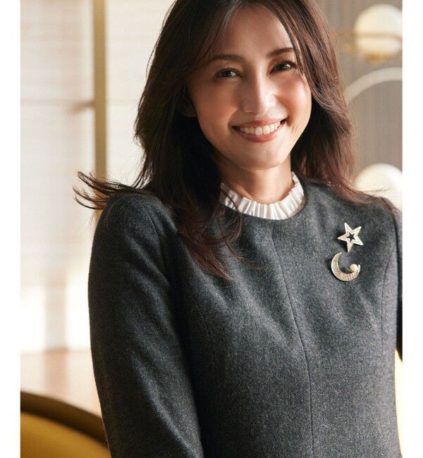 組曲「【2WAY】ラメフラノ フリル襟ワンピース」|ワンピース|