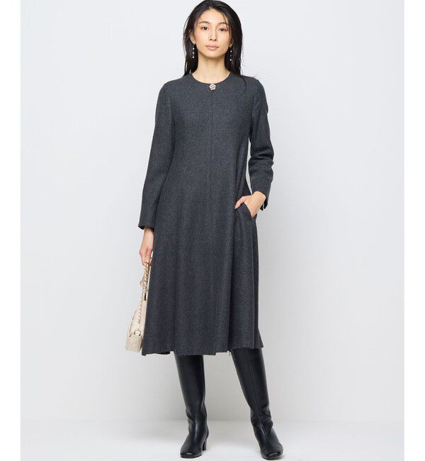 組曲「【2WAY】ラメフラノ フリル襟ワンピース」|ワンピース|