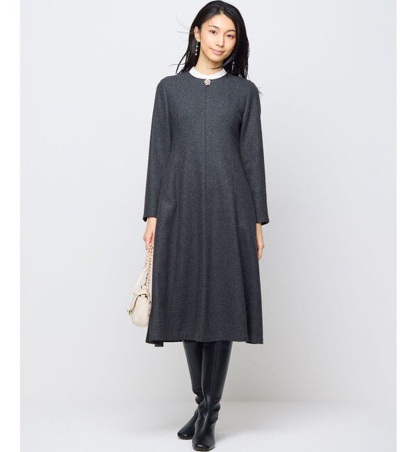 組曲「【2WAY】ラメフラノ フリル襟ワンピース」|ワンピース|