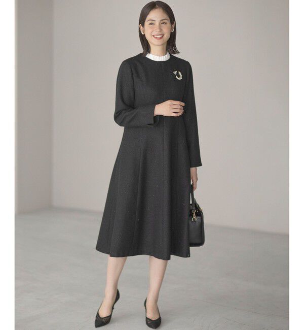 組曲「【2WAY】ラメフラノ フリル襟ワンピース」|ワンピース|