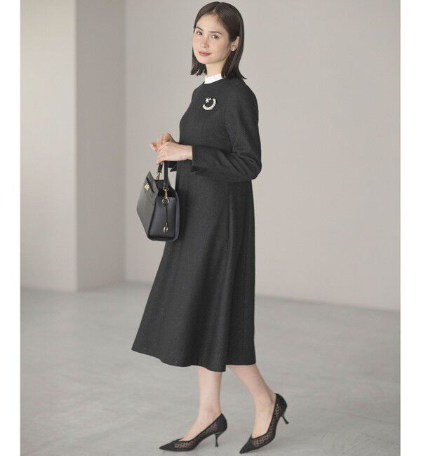 組曲「【2WAY】ラメフラノ フリル襟ワンピース」|ワンピース|