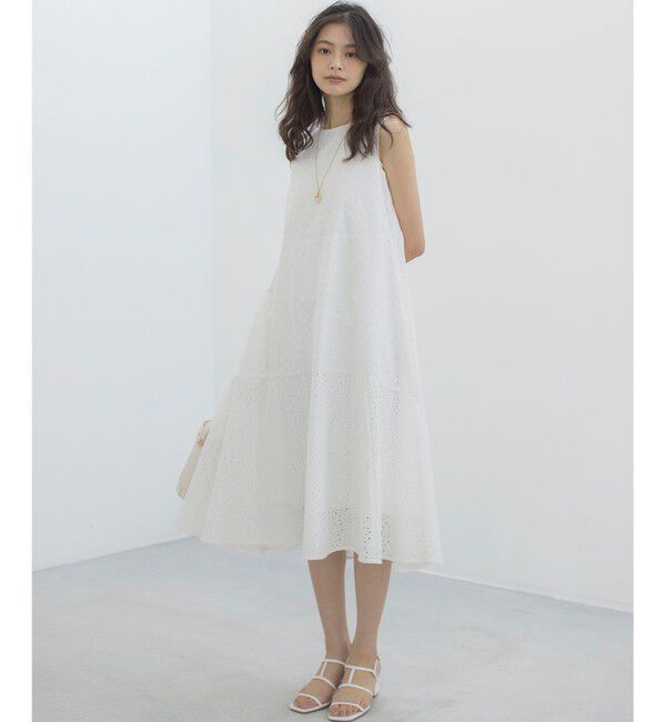 組曲「【WEB限定・新色追加】エンブロイダリーレースノースリーブ ワンピース」|ワンピース|