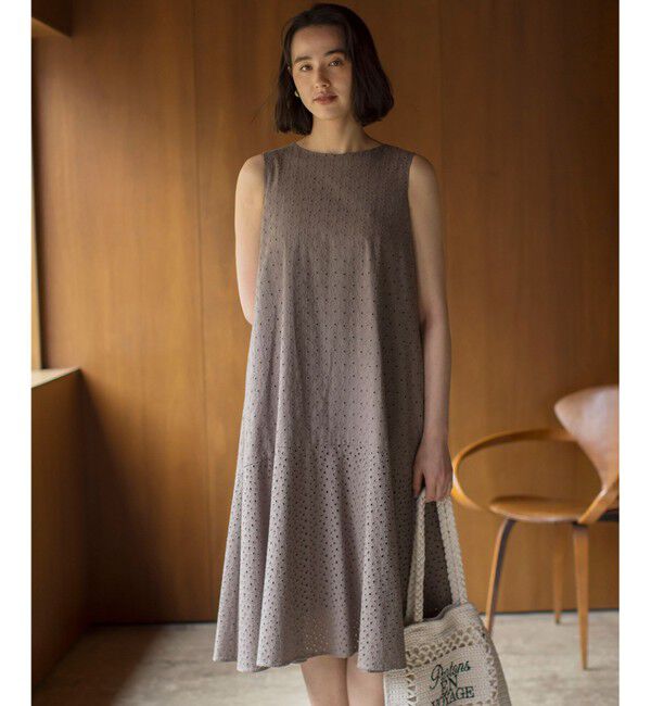 組曲「【WEB限定・新色追加】エンブロイダリーレースノースリーブ ワンピース」|ワンピース|