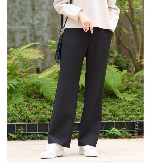 自由区「【洗える】2WAYダブルクロスストレート パンツ」|その他|ブラック系