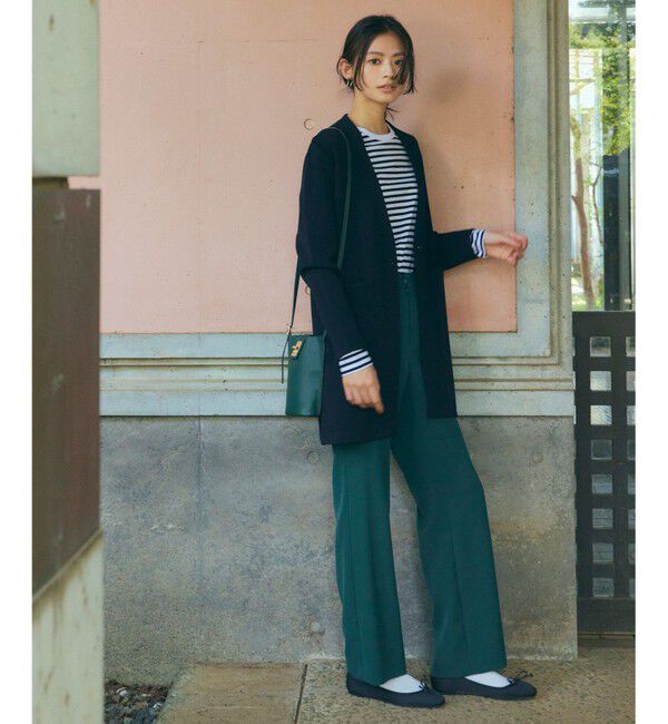 自由区「【洗える】2WAYダブルクロスストレート パンツ」|その他|グリーン系