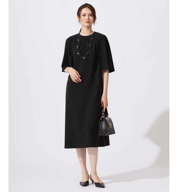 自由区「【カタログ掲載・洗える】ドレープスリーブ ワンピース」|ワンピース|