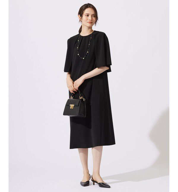 自由区「【カタログ掲載・洗える】ドレープスリーブ ワンピース」|ワンピース|