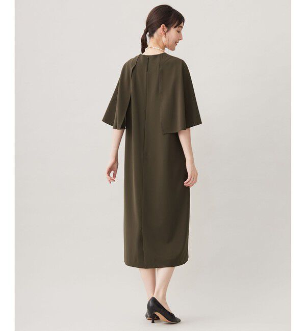 自由区「【カタログ掲載・洗える】ドレープスリーブ ワンピース」|ワンピース|
