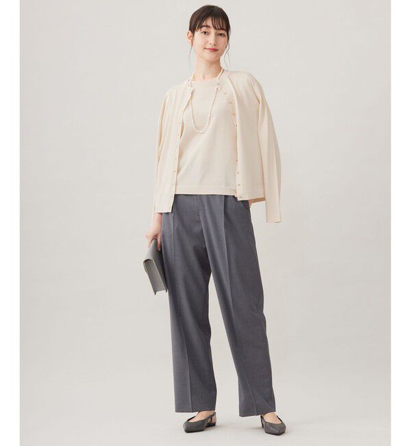 自由区「【アンサンブル対応・洗える】アセテートコットン カーディガン」|カーディガン|