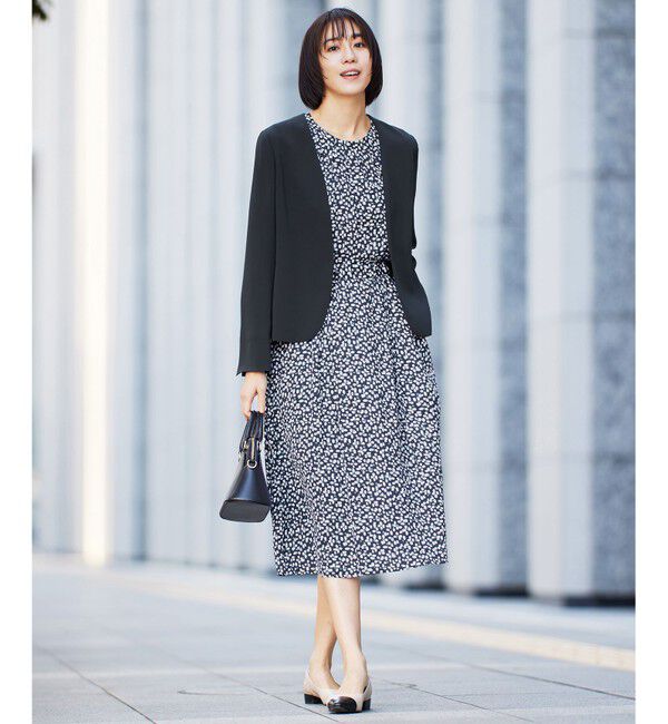 自由区「【カタログ掲載・セットアップ対応・洗える】ジオメトリックフラワードットプリント スカート」|スカート|