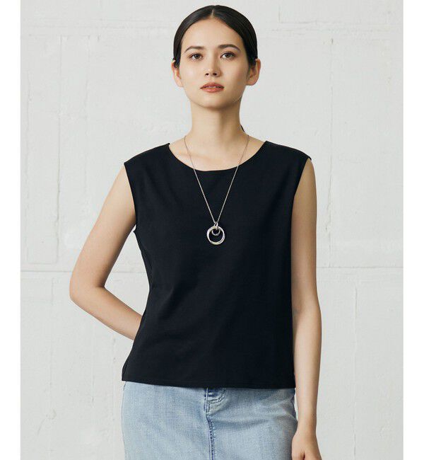 自由区「スーピマスムース タンクトップ」|タンクトップ|ブラック