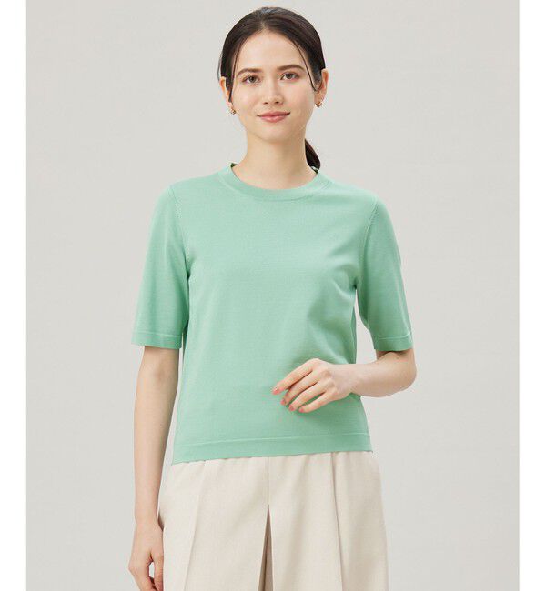 自由区「【アンサンブル対応・洗える】アセテートコットンプルオーバー ニット」|ニット・セーター|ｸﾞﾗｽｸﾞ