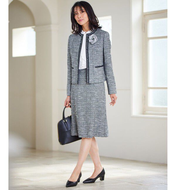 23区「【セットアップ対応】シャインツイードストレッチ スカート」|スカート|