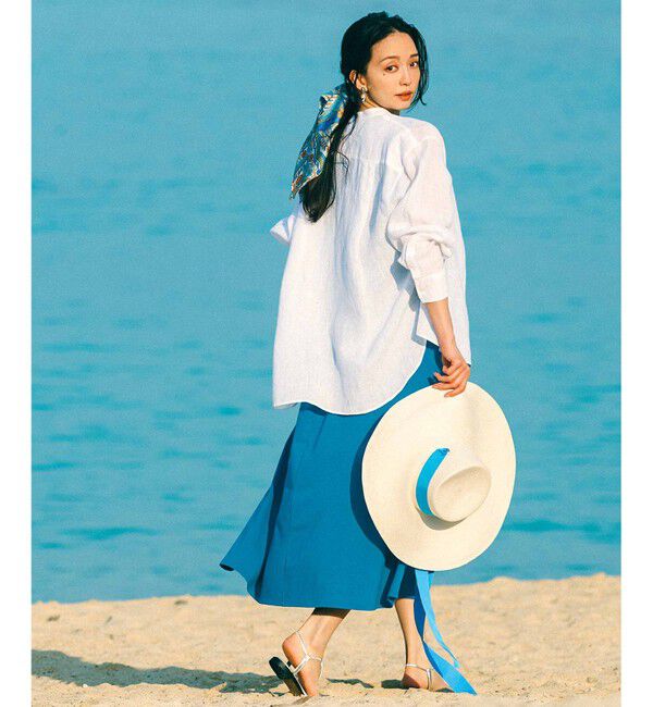 23区「【洗える】LIBECO バンドカラー シャツ」|シャツ・ブラウス|