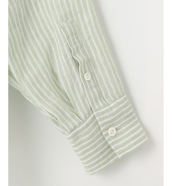 23区「【洗える】LIBECO バンドカラー シャツ」|シャツ・ブラウス|