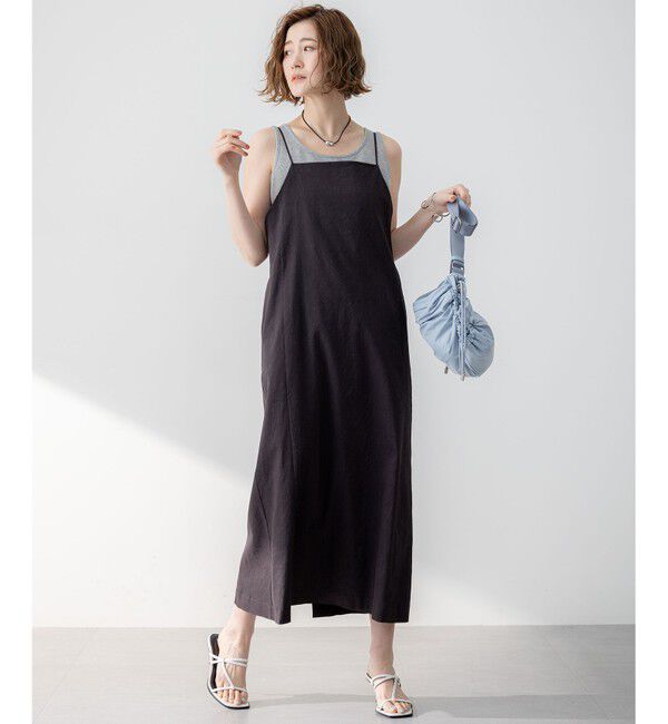 23区「【洗える】シャイニーリブ タンクトップ」|タンクトップ|