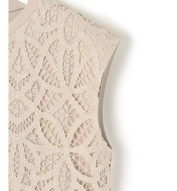 23区「【洗える/汗じみ防止加工】エンブロイダリージャージー フレンチスリーブ カットソー」|Tシャツ・カットソー|