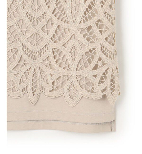 23区「【洗える/汗じみ防止加工】エンブロイダリージャージー フレンチスリーブ カットソー」|Tシャツ・カットソー|