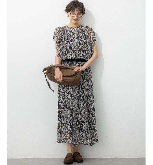 23区「【洗える】Ratti アブストラクトプリント ブラウス」|シャツ・ブラウス|