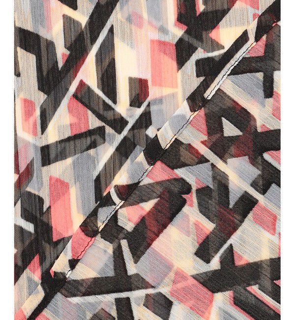 23区「【洗える】Ratti アブストラクトプリント ブラウス」|シャツ・ブラウス|