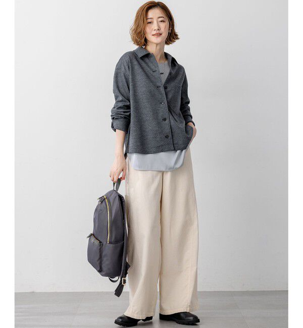 23区「【洗える】サテン ロングスリーブ Tシャツ」|Tシャツ・カットソー|