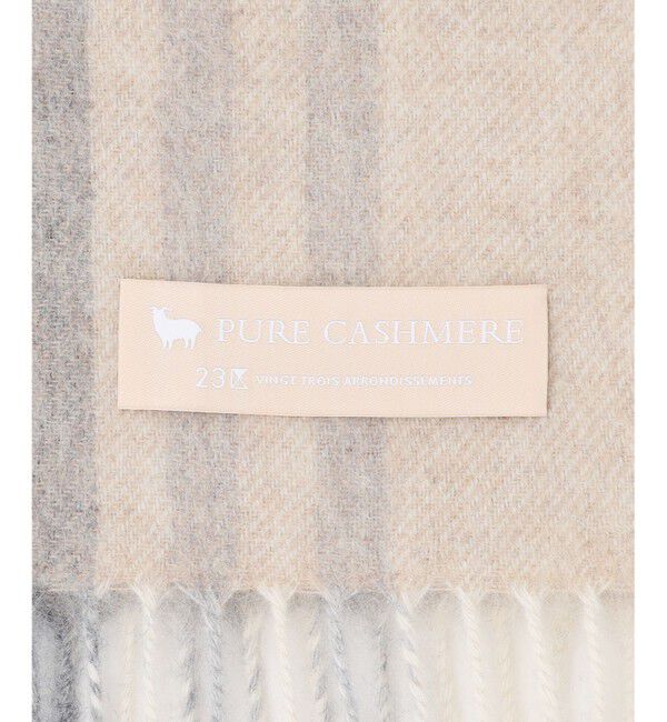 23区「カシミヤ チェック マフラー」|マフラー|