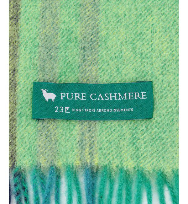 23区「カシミヤ チェック マフラー」|マフラー|