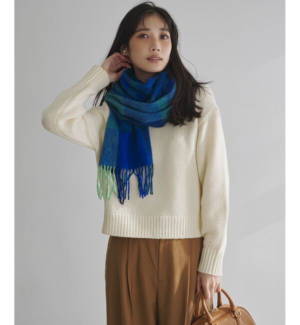 23区「カシミヤ チェック マフラー」|マフラー|