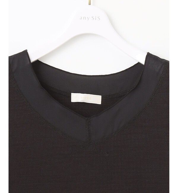 ANY SIS「シアーコンビテレコ タンクトップ」|タンクトップ|