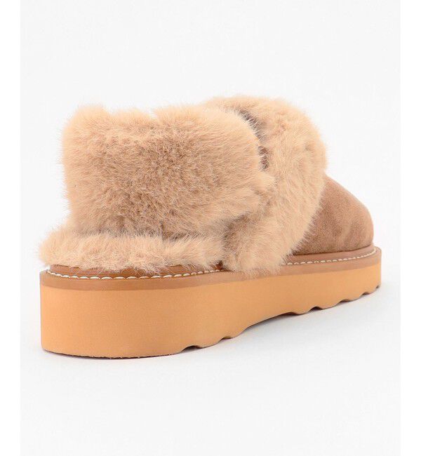 ANY SIS「【WEB・一部店舗限定】2WAYフェイク ムートン サンダル」|サンダル|