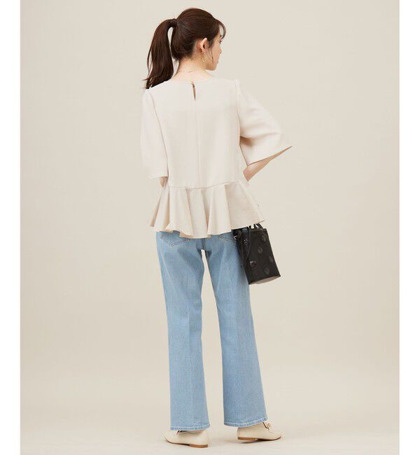 ANY SIS「【撥水・接触冷感・UVカット】コンフォートイージーペプラム  ブラウス」|シャツ・ブラウス|