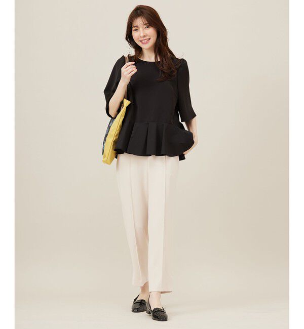 ANY SIS「【撥水・接触冷感・UVカット】コンフォートイージーペプラム  ブラウス」|シャツ・ブラウス|