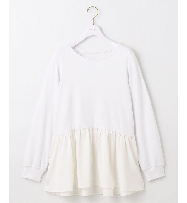 ANY SIS「スムースコンビペプラム カットソー」|Tシャツ・カットソー|