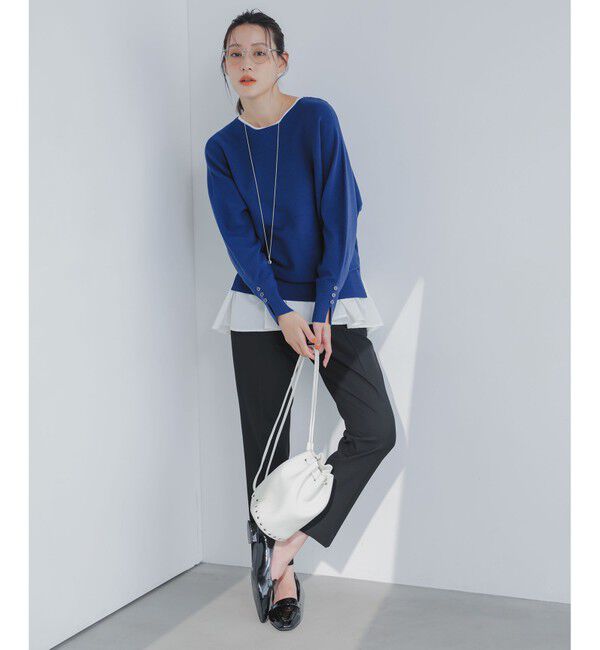 ANY SIS「スムースコンビペプラム カットソー」|Tシャツ・カットソー|