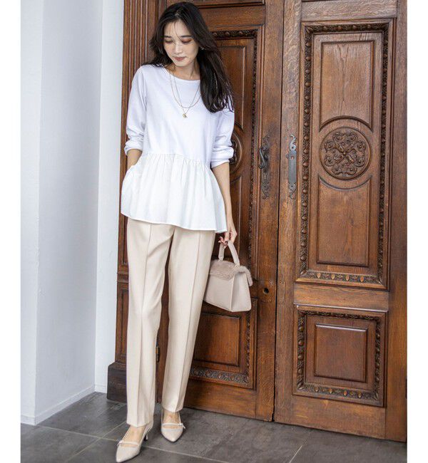 ANY SIS「スムースコンビペプラム カットソー」|Tシャツ・カットソー|