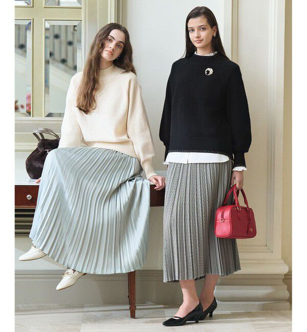 ANY SIS「【2SET】ボリューム ニット&times;プリーツ スカート セット」|スーツ|