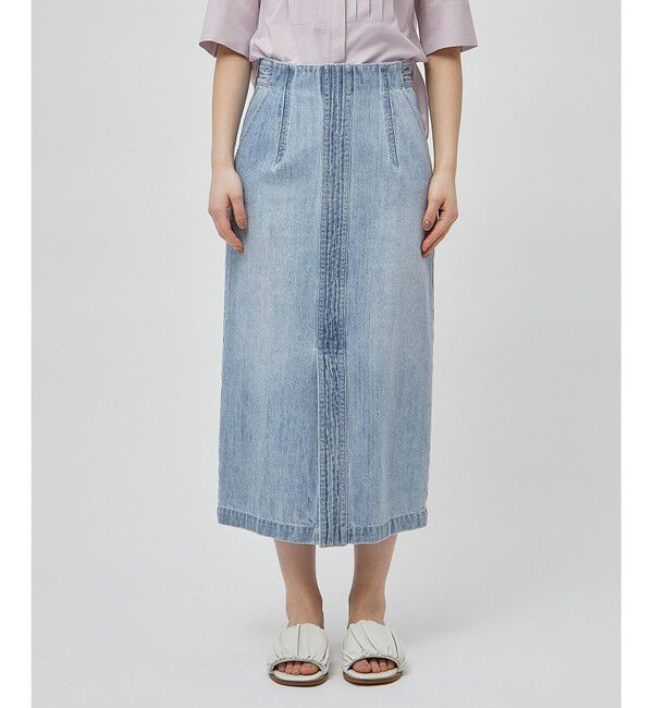 BEIGE,「【洗える】VICTOR / デニムスカート」|スカート|L.Indigo