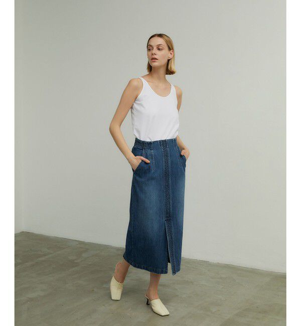 BEIGE,「【洗える】VICTOR / デニムスカート」|スカート|