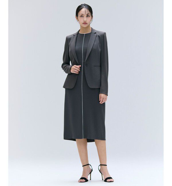 BEIGE,「【洗える】CINDY / クルーネックノースリーブワンピース」|ワンピース|