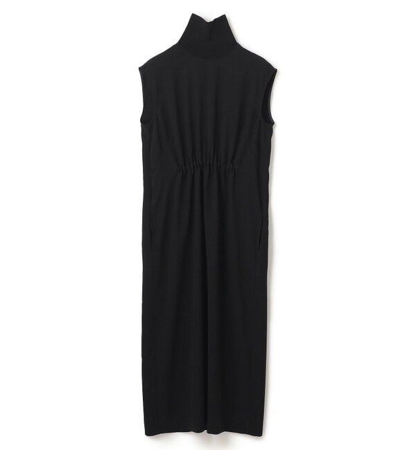 BEIGE,「【洗える】FLEUR / ニットコンビハイネックノースリーブドレス」|ワンピース|